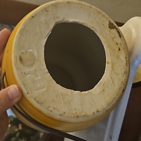 1940s Italy marked " handmade pottery lamp and Free- eyelet handcrafted shade - Picture 5 of 14